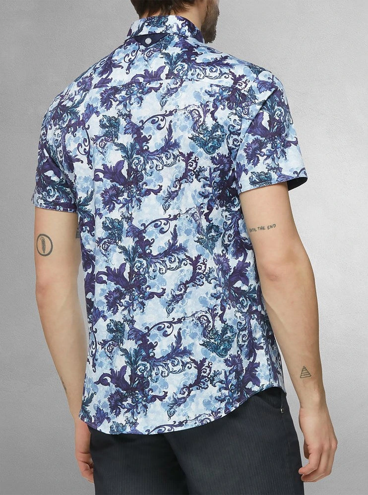 Men's casual short sleeve stretch shirt