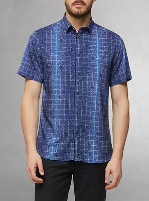 Men's casual short sleeve stretch shirt