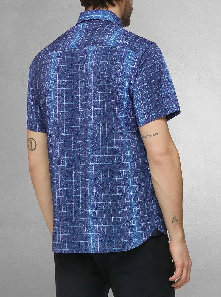 Men's casual short sleeve stretch shirt