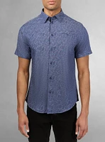 Chemise décontractée en stretch à manches courtes pour hommes