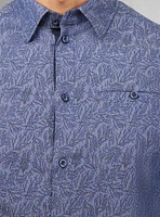 Chemise décontractée en stretch à manches courtes pour hommes