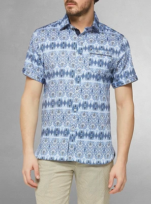 Men's casual short sleeve stretch shirt