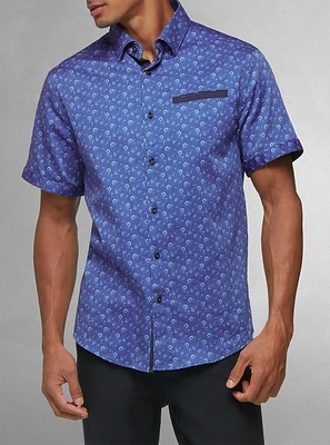 Men's casual short sleeve stretch shirt