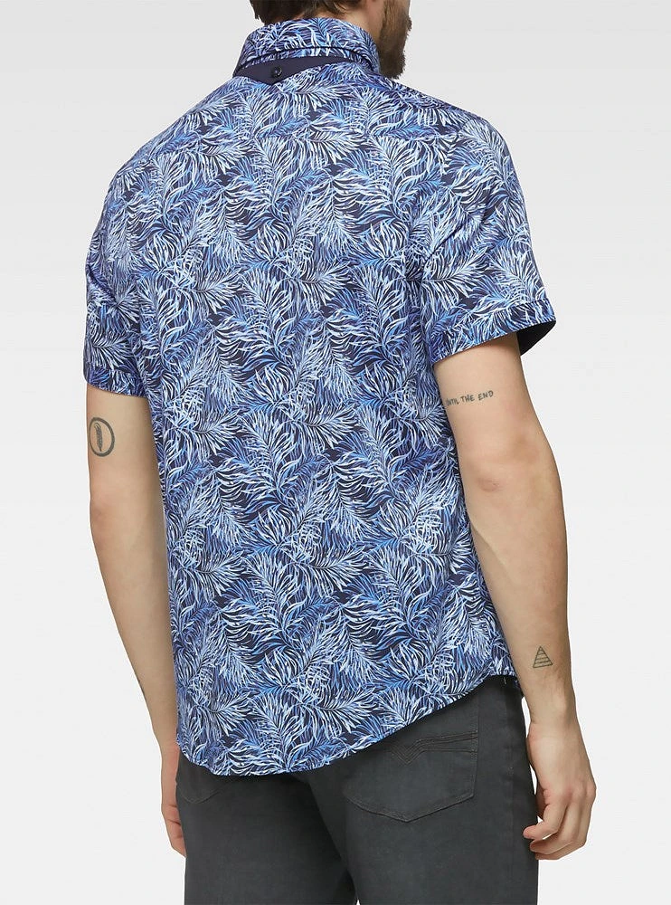 Men's casual short sleeve stretch shirt