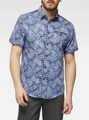 Men's casual short sleeve stretch shirt