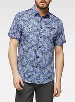 Men's casual short sleeve stretch shirt