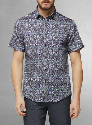 Men's casual short sleeve stretch shirt