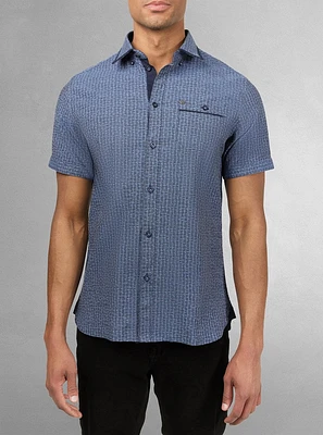 Men's casual short sleeve stretch shirt
