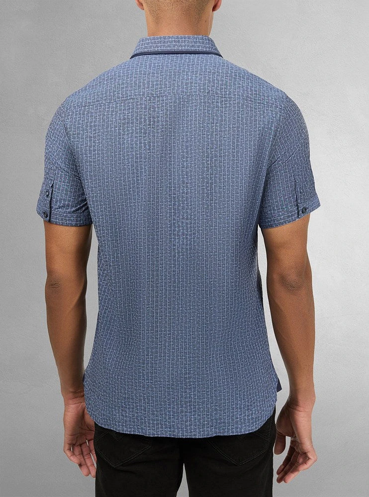 Men's casual short sleeve stretch shirt
