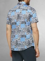 Chemise décontractée en stretch à manches courtes pour hommes