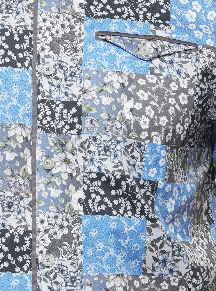 Chemise décontractée en stretch à manches courtes pour hommes