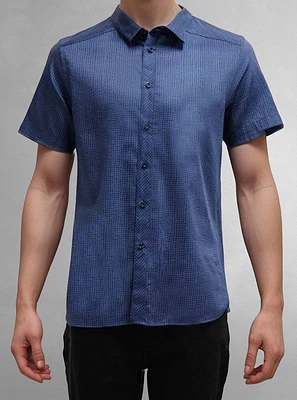 Chemise décontractée en stretch à manches courtes pour hommes