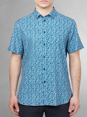Men's casual short sleeve stretch shirt