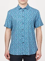 Men's casual short sleeve stretch shirt