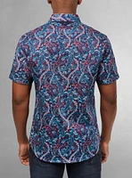 Chemise décontractée en stretch à manches courtes pour hommes