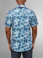 Chemise décontractée en stretch à manches courtes pour hommes