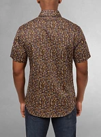 Chemise décontractée en stretch à manches courtes pour hommes