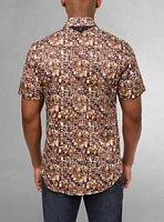 Men's casual short sleeve stretch shirt
