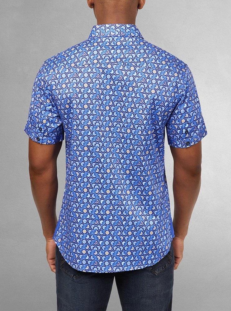 Men's casual short sleeve stretch shirt