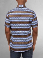 Chemise décontractée en stretch à manches courtes pour hommes