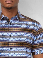 Chemise décontractée en stretch à manches courtes pour hommes