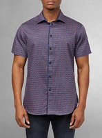 Chemise décontractée en stretch à manches courtes pour hommes