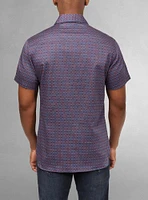 Chemise décontractée en stretch à manches courtes pour hommes