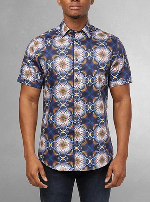 Men's casual short sleeve stretch shirt
