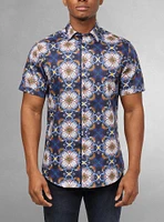 Men's casual short sleeve stretch shirt