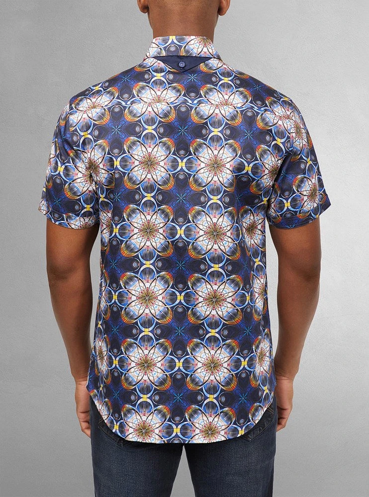 Men's casual short sleeve stretch shirt
