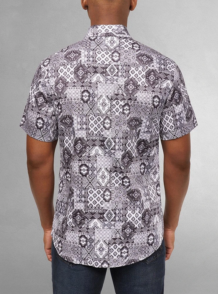 Men's casual short sleeve stretch shirt