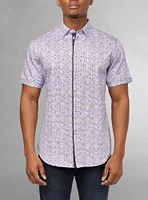 Chemise décontractée en stretch à manches courtes pour hommes