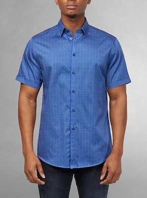 Men's casual short sleeve stretch shirt