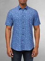 Chemise décontractée en stretch à manches courtes pour hommes