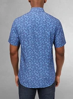 Chemise décontractée en stretch à manches courtes pour hommes