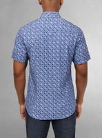Chemise décontractée en stretch à manches courtes pour hommes