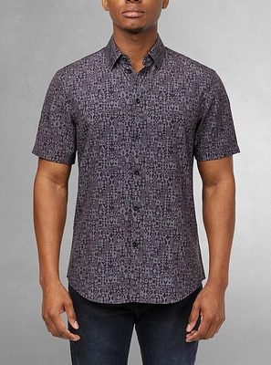 Men's casual short sleeve stretch shirt
