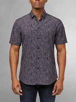 Chemise décontractée en stretch à manches courtes pour hommes