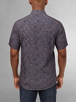 Chemise décontractée en stretch à manches courtes pour hommes