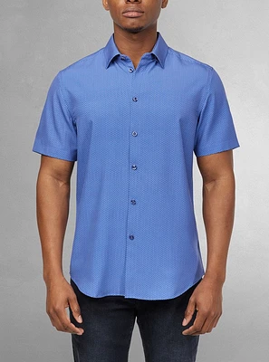Men's casual short sleeve stretch shirt