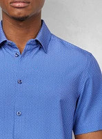 Chemise décontractée en stretch à manches courtes pour hommes