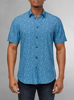 Men's casual short sleeve stretch shirt