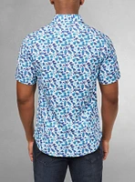 Men's casual short sleeve stretch shirt