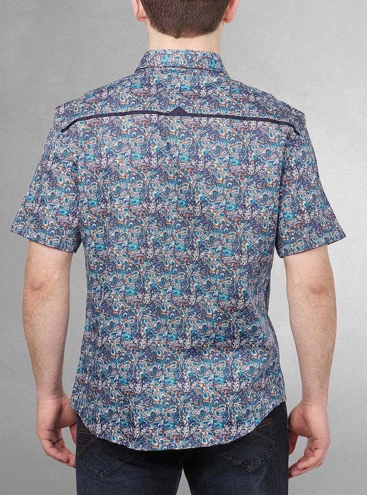 Men's casual short sleeve stretch shirt