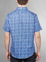Chemise décontractée en stretch à manches courtes pour hommes