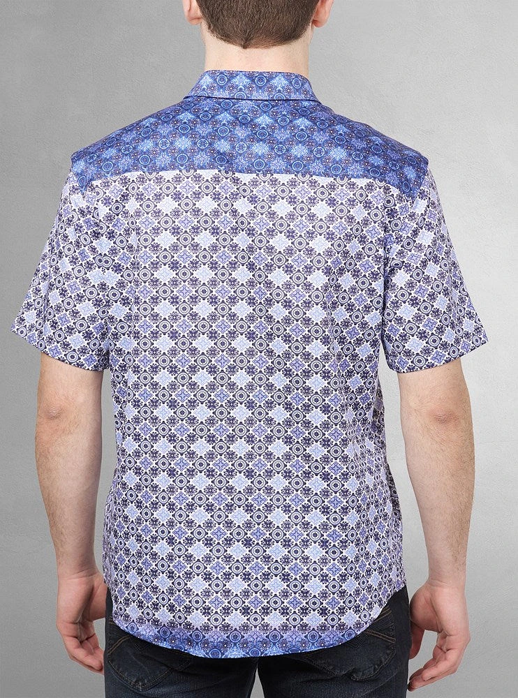 Chemise décontractée en stretch à manches courtes pour hommes
