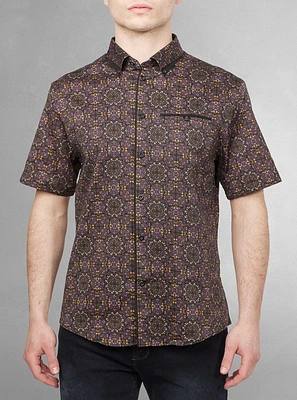 Men's casual short sleeve stretch shirt