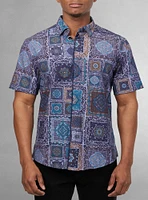Men's casual short sleeve stretch shirt