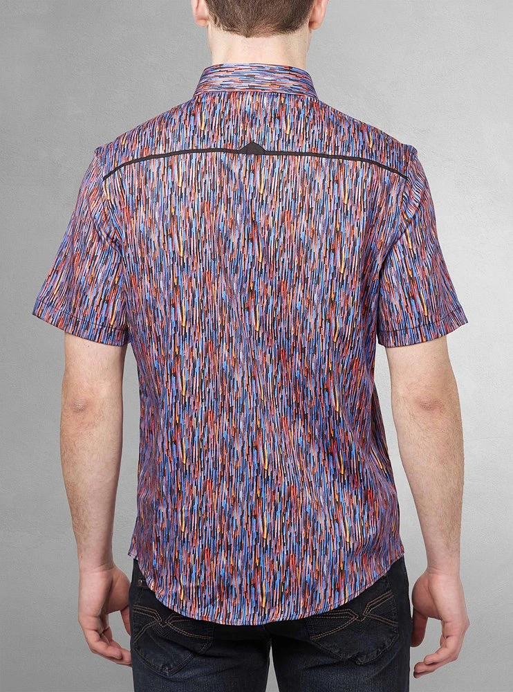 Men's casual short sleeve stretch shirt