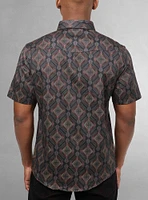 Chemise décontractée en stretch à manches courtes pour hommes